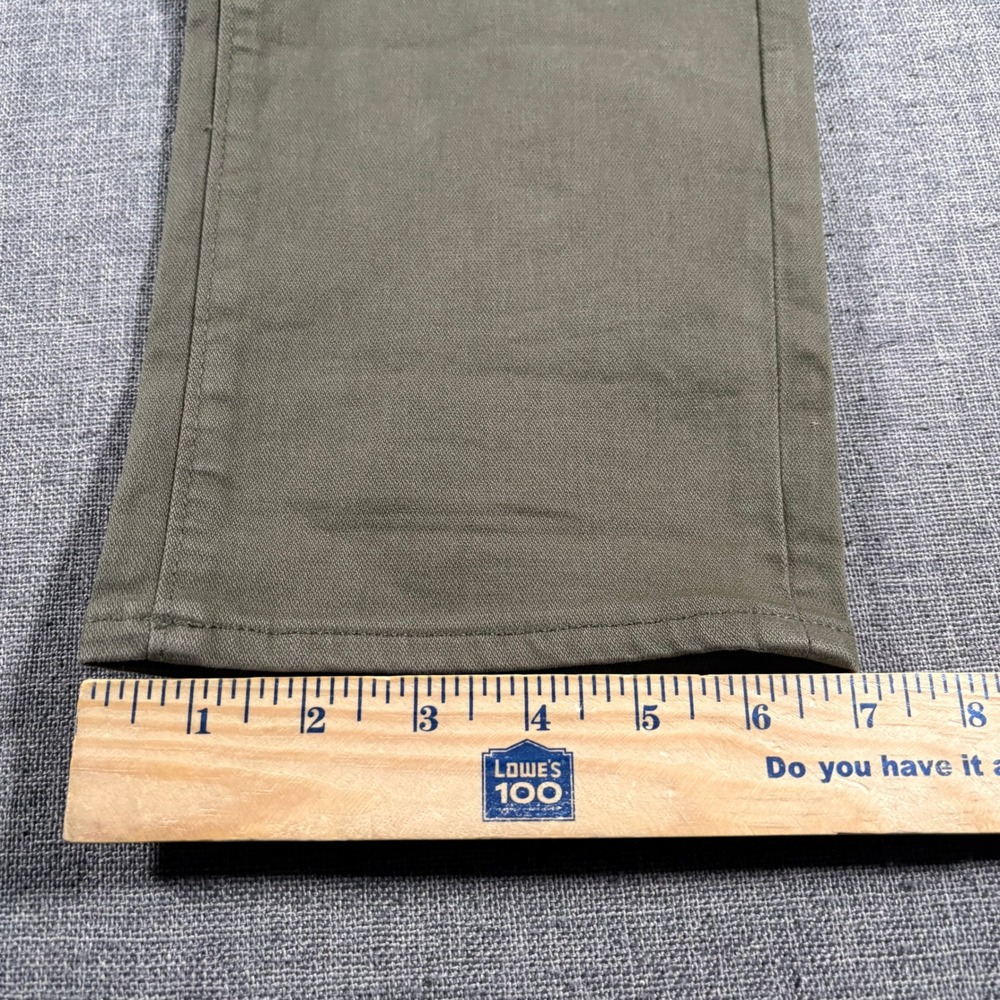 J.Crew Straight Leg Pants Mens 31x32 Olive Green Flex Stretch 5-Pocket Chino - Picture 6 of 7